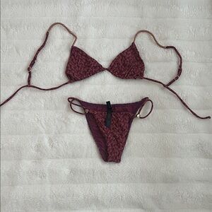 Vix Paula Hermanny Gracie bikini in the Luri Plum pattern